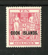 M7900 Cook Islands 1944 SG123a - 10/- pale carmine lake