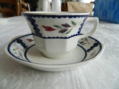 Adams English Ironstone ''Lancaster'' (1) Teacup & Saucer                      3-3