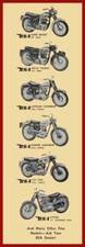 1960 BSA Motorcycles NEW Metal Sign: Super Rocket, Royal Tourist, Spitfire, +++