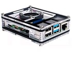 RASPBERRY Pi 4B CASE CUSTODIA ACRILICO TRASPARENTE CON KIT RAFFREDDAMENTO 