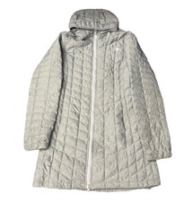 Womens THE NORTH FACE ThermoBall Hooded Puffer Coat Jacket Insulated Gray XS