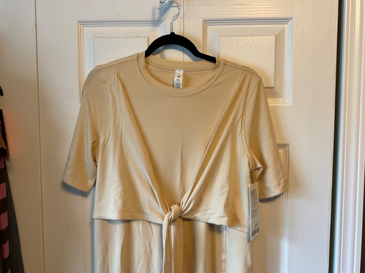 Lululemon cotton wrap front T-shirt dress