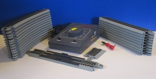 Bachmann - HO Gauge - Gray E-Z Track Items PLUS a MAGNUM Transformer