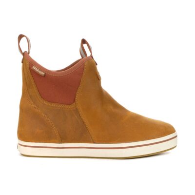 XTRATUF Men's 6″ Orange Leather Ankle Deck Boots