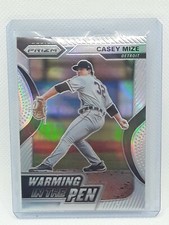 Casey Mize 2020 Panini Prizm Baseball Warming In The Pen SILVER Detroit Tigers