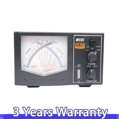 NISSEI Mini TX-502 SWR/Watt Meter 1.6-525MHz HF/V/U Band 200W for Walkie Talkie