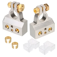 Battery Terminal Clamp Connectors Positive Negative Clamp 0/4/8/10 AWG Gauge