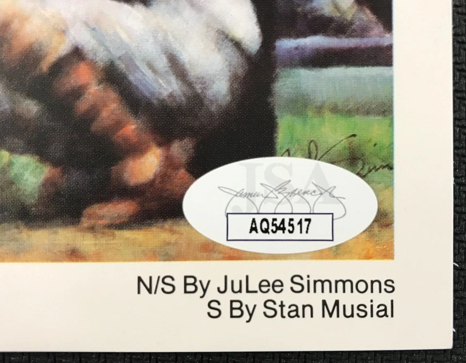 Stan Musial Signed Color Print JSA Cert w/COA HOF 1969 St. Louis Cardinals MLB! - Image 4 of 4