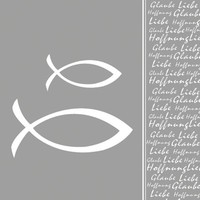 "20 Servietten Kommunion\"Glaube Fisch Silber*Taufe*Konfirmation 33X33 Ichthys"