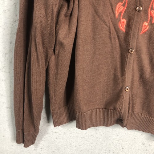 Bob Mackie Cardigan Womens 1X Plus Size Brown Orange Art To Wear Boxy Sweater - Picture 10 of 15