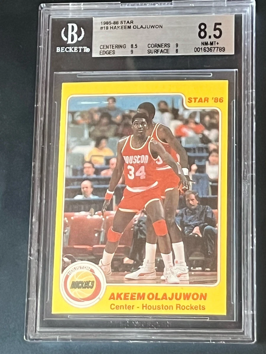 Hakeem Olajuwon 8.5 Graded Basketball Rookie Sports Trading Cards