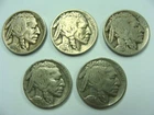1924 1926 1927 1928 1929 BUFFALO NICKELS WITH FULL DATES,  FREE SHIPPING