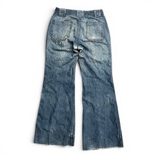 70s Vintage Lee Bell Bottom Denim Jeans USA Flare Pants Size 30