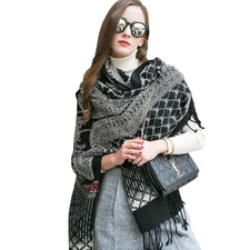 DANA XU 100% Merino Wool Pashmina Shawl for Women 96"x43", Oversized Cashmere...