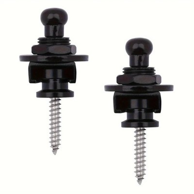 2PCS Guitar Bass Strap Lock Security Metal Fastener Strap Locks Metal Button