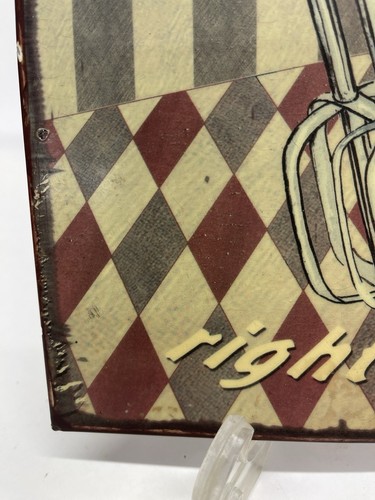 Vintage 1950s-style Wall Art Charlene Audrey Kitchen Decor Tin Metal Sign Mix It - Picture 6 of 11