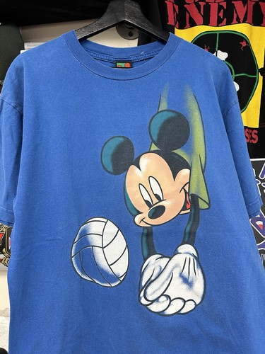 Vintage Mickey Unlimited Mickey Mouse Volleyball Jump Through Graphic Tee L/XL