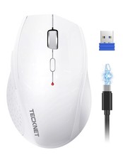 Rechargeable Wireless Mouse for Laptop 2.4G USB 6 Button 6400 DPI Silent