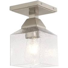 Livex Lighting 10380-91 Aragon Semi-Flush Mount Brushed Nickel