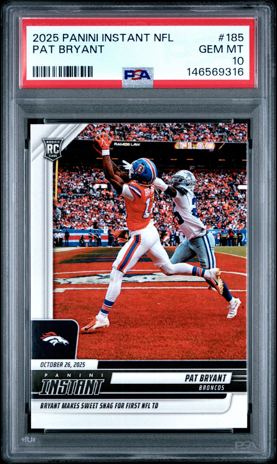 Pat Bryant Panini Instant NFL #185 Base