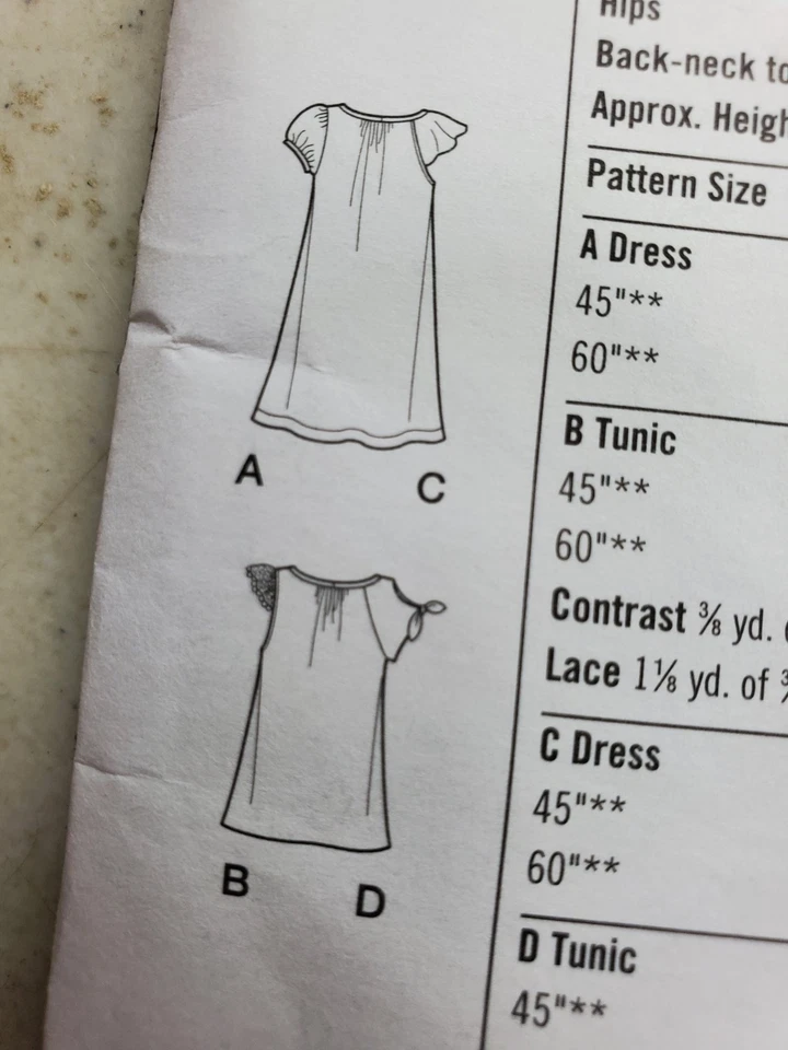 Simplicity Pattern 3514 Girls Tunic Top Dress Short Sleeve Child 8 - 16 UNCUT - Image 4 of 4