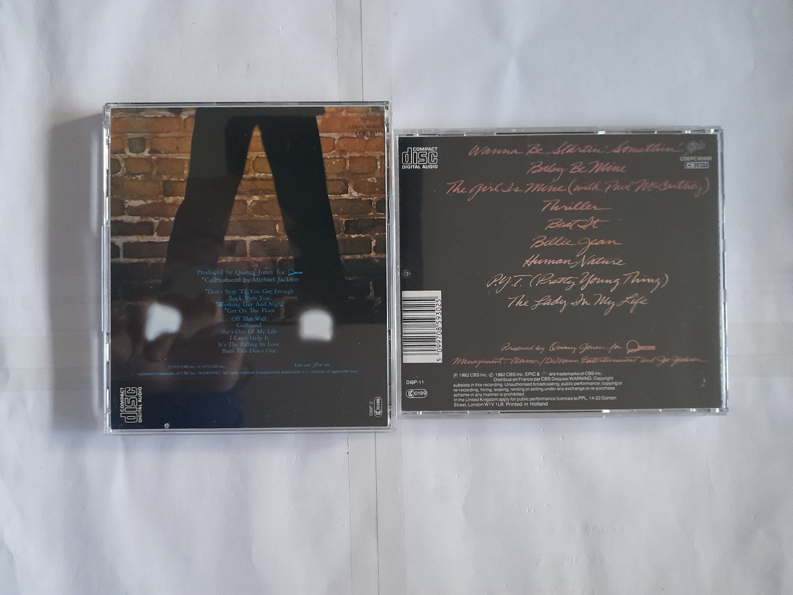 Michael Jackson 2 x CDs - Off The Wall ; Thriller (Original Epic)