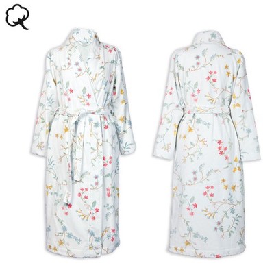 Les Fleurs Cotton Bath Robe White by PIP Studio