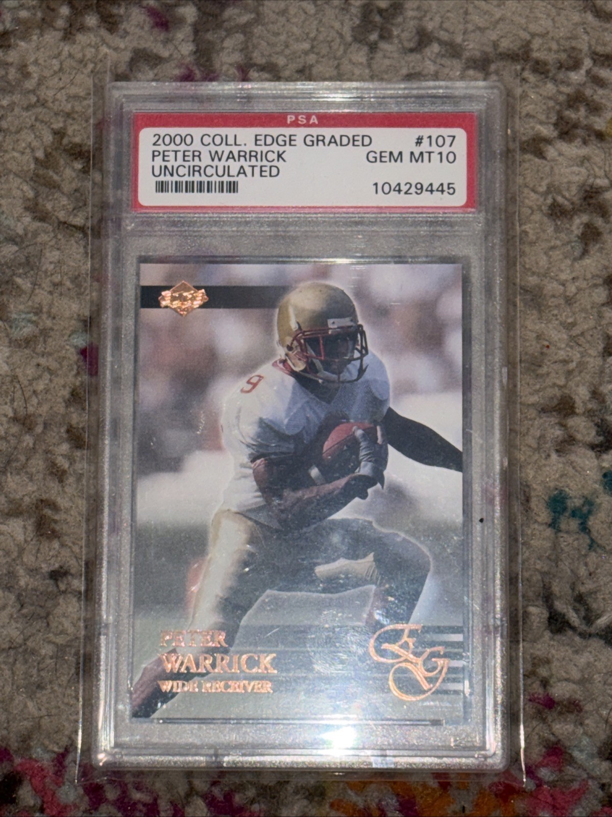 2000 Collector's Edge EG Peter Warrick Rookie RC #107 Seminoles PSA 10