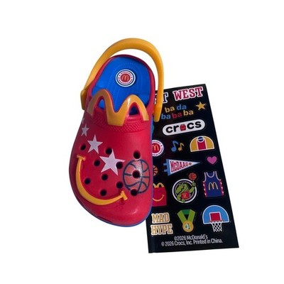 McDonalds Crocs Happy Meal Toy Keychain Unisex OS Red 5-Star Athlete Basketball
