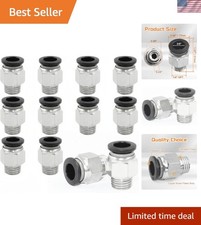 Durable Pneumatic Quick Connect Fittings Set - 12 Pieces, 3/8" OD x 1/4" NPT