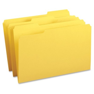 Business Source BSN99722 Legal File Folders 1/3-Cut Yellow
