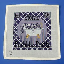 TS Designs Handpainted Needlepoint Canvas - Floral Bubble Bath Purple Flowers