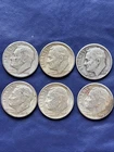 Lot of 6 1949 D 90% Silver Roosevelt Dimes Nice Set