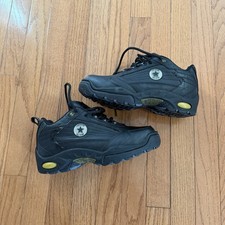 Rare Vintage 2000s Converse Chuck Taylor All Star Black Steel Toe Sneakers 6.5