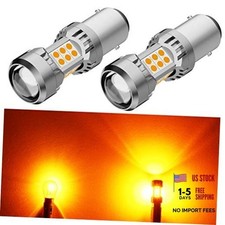 1157 LED Bulbs Turn Signal Light, Super Bright 7528 2057 1034 Amber Yellow