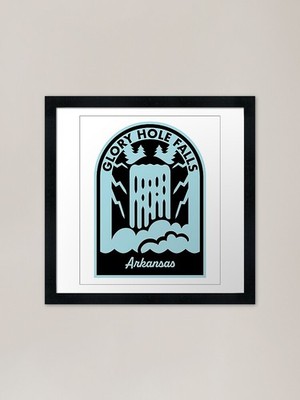 Glory Hole Falls Arkansas Framed Ar Framed Wall Art Poster Canvas Print Picture
