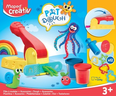 Maped Creativ Spielknete-Set mit Knetwerkpresse & Zubehör 16-teilig
