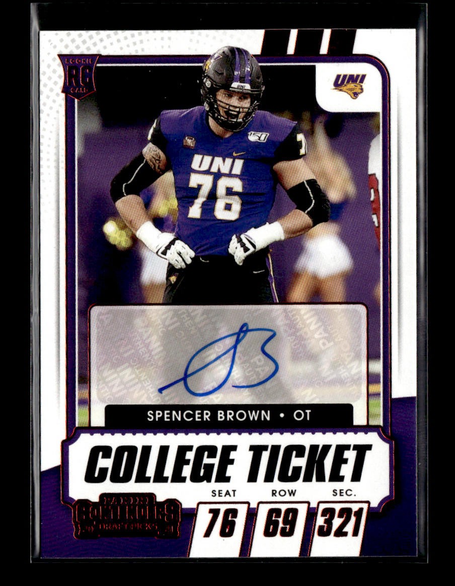 Spencer Brown Panini Contenders Draft Picks #213 Autograph-Red