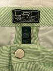Lauren Active Ralph Lauren Lime Green & White French Stripe Bermuda Shorts Sz 8 — photo 1