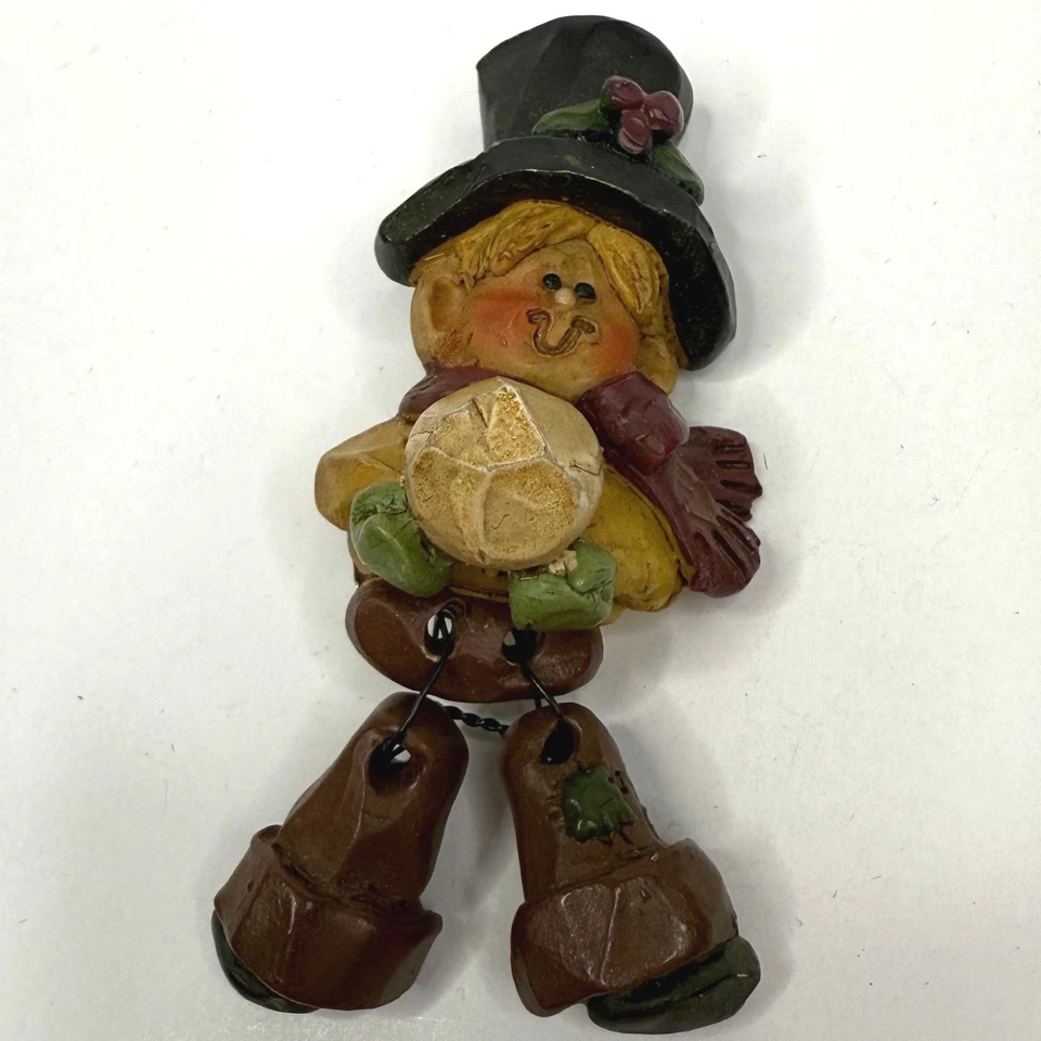 Broche cubo peregrino flor vintage solapa pin resina figura arte popular caprichoso Foto 2 de 4