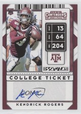 2020 Panini Contenders Draft Picks College Ticket Kendrick Rogers #160 Auto sy1