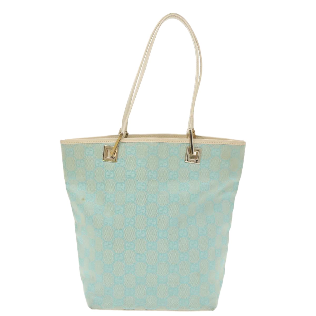 Authentic Gucci GG Blue Canvas Tote Bag