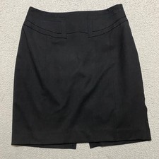 Express Womens sz 8 Skirt Black Straight Pencil Business Office Buckle Lined