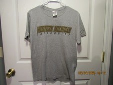 Fruit of the Loom T-shirt Shirt Western Michigan Broncos Small S Grey Cotton