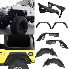 Textured Steel Fender Flares Inner Fender Liners For 1997-2006 Jeep Wrangler Tj Textured Steel Fender Flares Inner Fender Liners For 1997-2006 Jeep Wrangler Tj