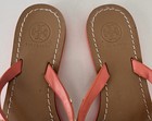 TORY BURCH Women's Size 7 Ricki Flip Flop Veg Leather Poppy Red Orange — photo 2