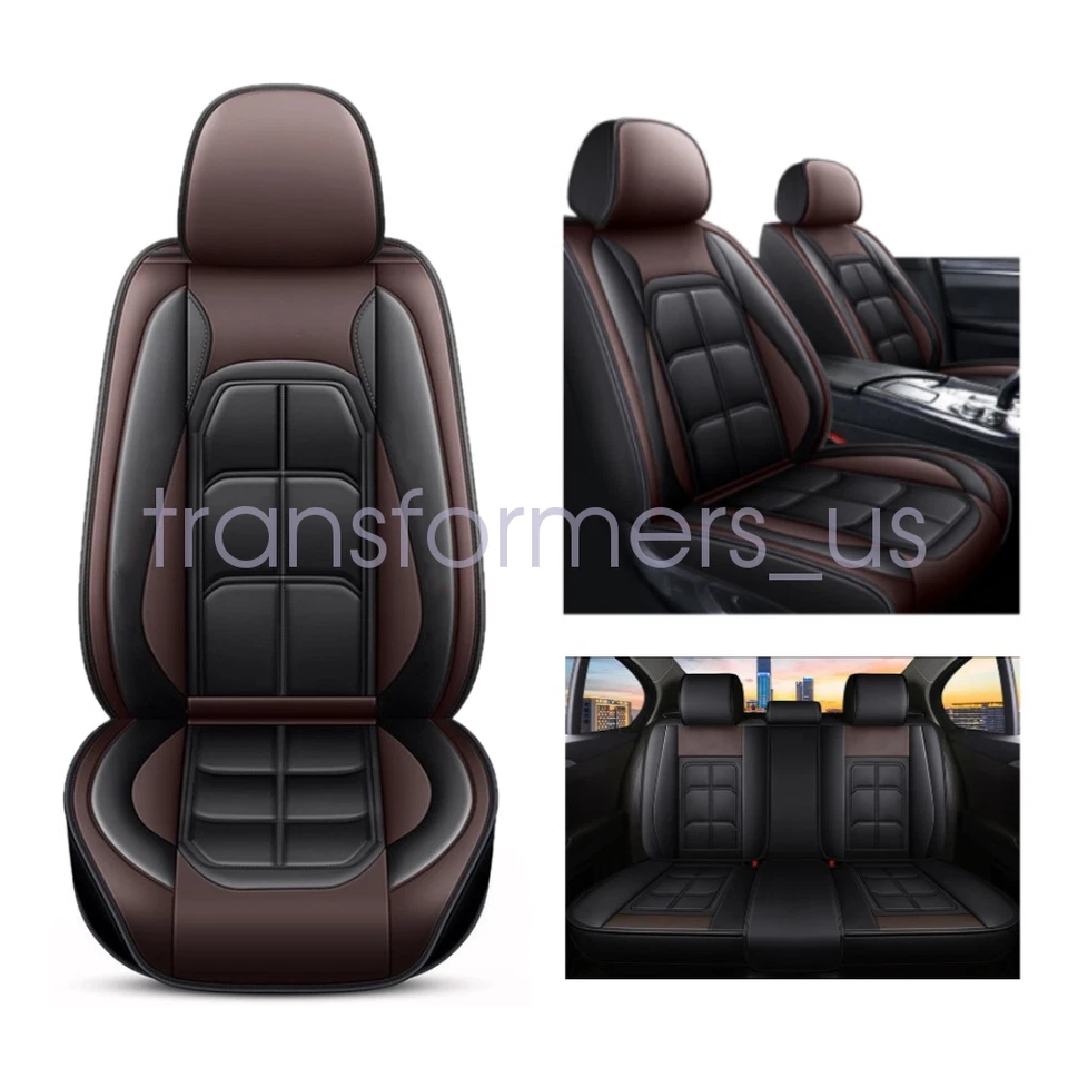 Leather Car Seat Cover 5 Seat Set for Chevrolet Silverado GMC 1500 2500HD 3500HD Foto 4 de 4