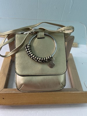 Carlos by Santana Gold  Small Crossbody hipster swing bag handbag-NWOT