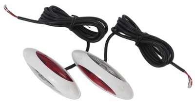 2 x Jokon LED Umrissleuchte Weiss SPL2011 rot weiss Anhänger Leuchte 12V + Kabel