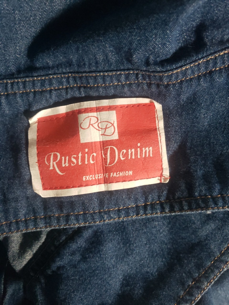 Rustic Denim Patchwork Shirt Button Front Tunic C… - image 4